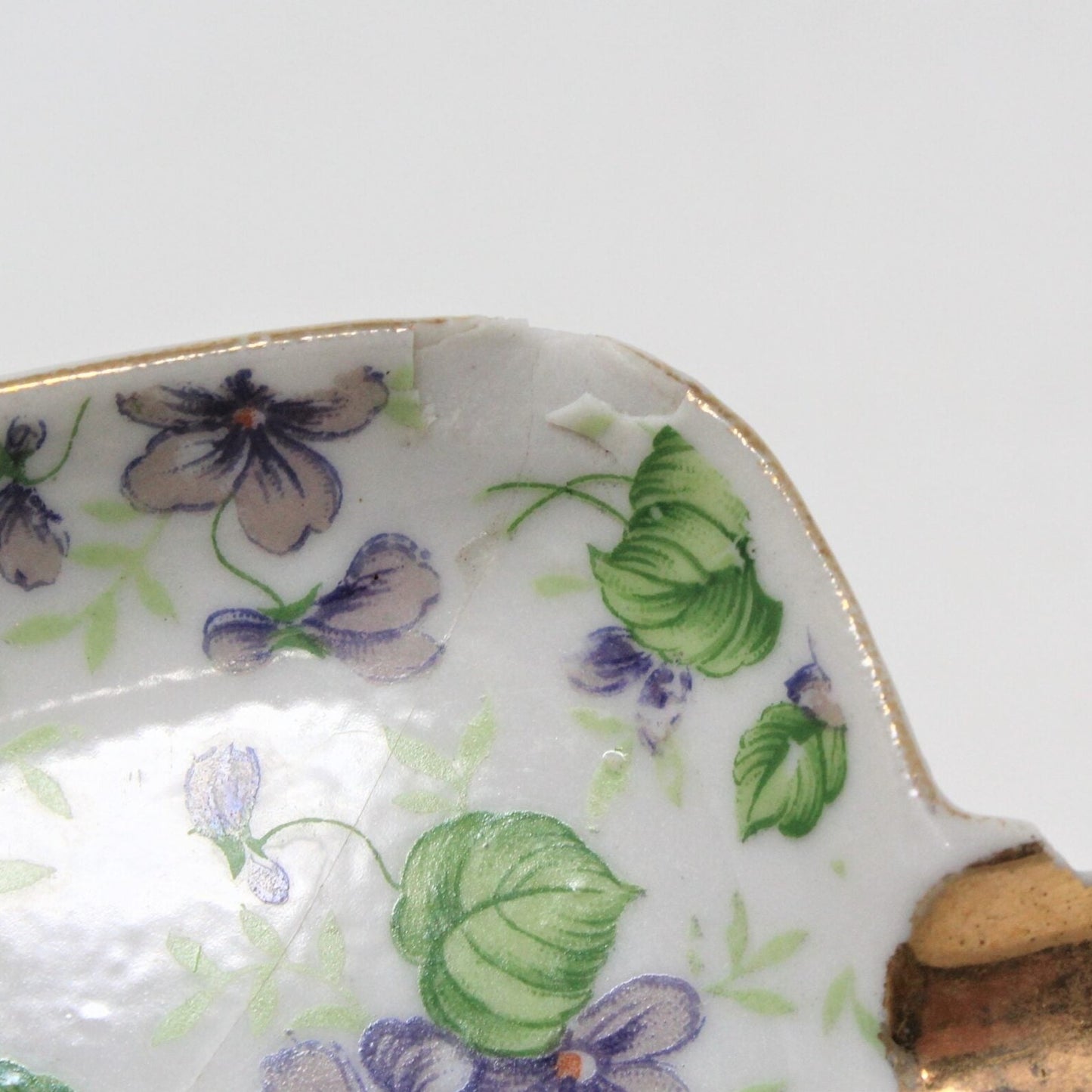 Ashtrays, Lefton, Violet Chintz, KF666V, Stackable Ashtrays, Set of 2, Japan, Vintage