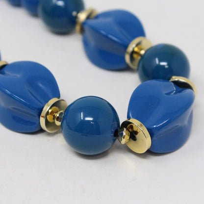 Necklace, Set of 3: Red, White and Blue, Graduated Beads, Vintage