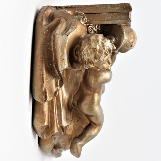 Shelf, Wall Accent,  Angels / Cherubs, Antique Gold, Vintage, SOLD