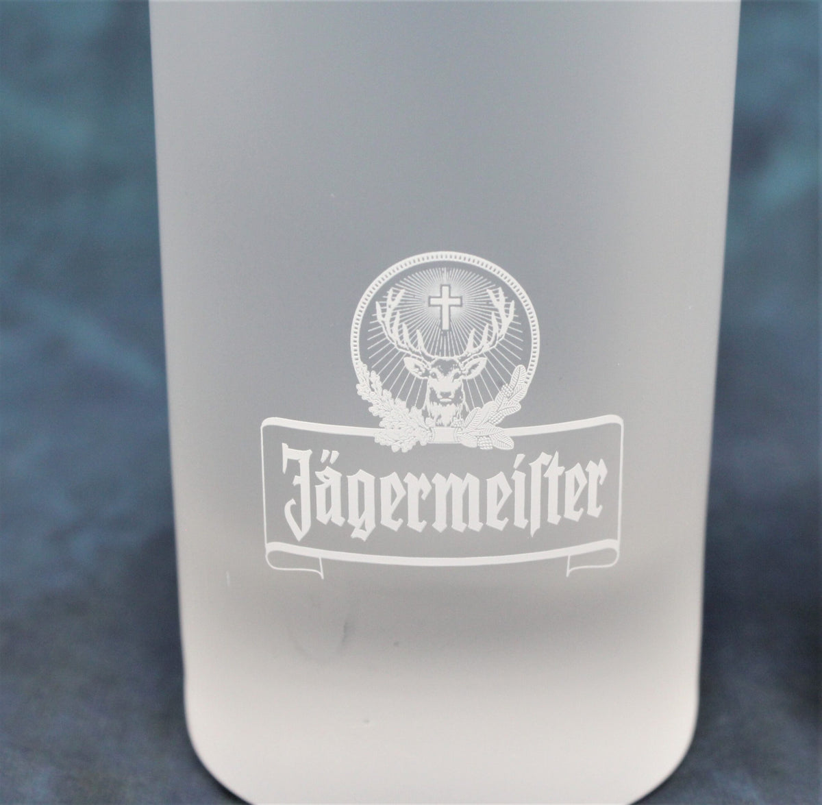 Shot Glasses: Jagermeister, Frosted Stag Logo, 2cl / 4cl Measure Lines, ARC, Germany, Set of 4 - SOLD