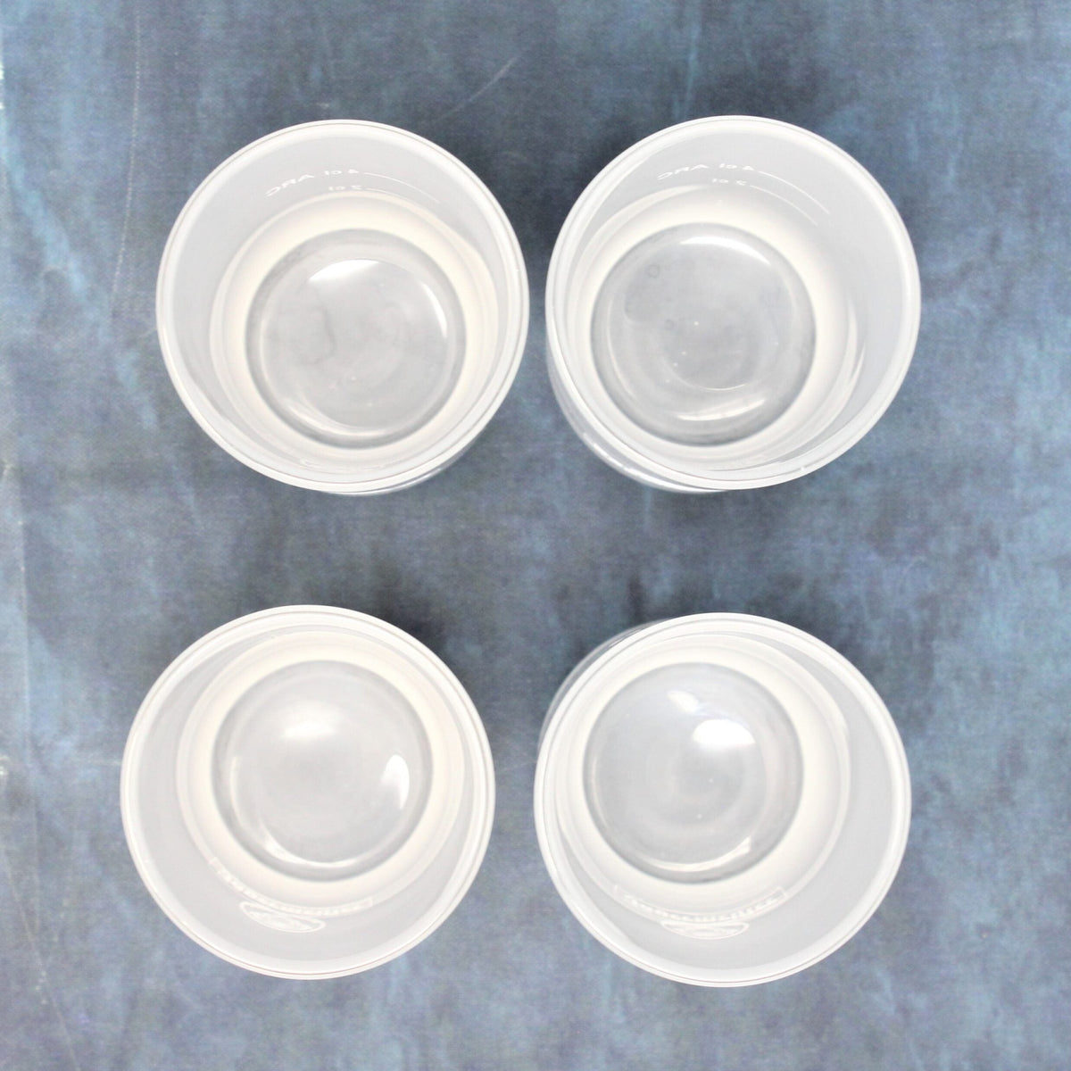 Shot Glasses: Jagermeister, Frosted Stag Logo, 2cl / 4cl Measure Lines, ARC, Germany, Set of 4 - SOLD