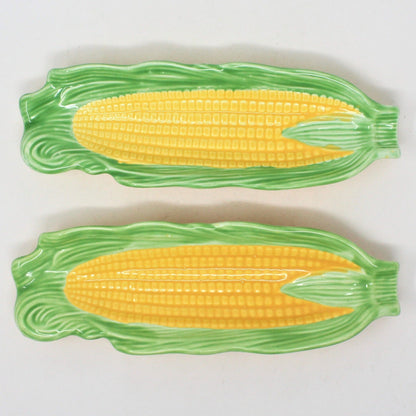 Corn Servers, Corn on the Cob (Green), Set of 2, Vintage