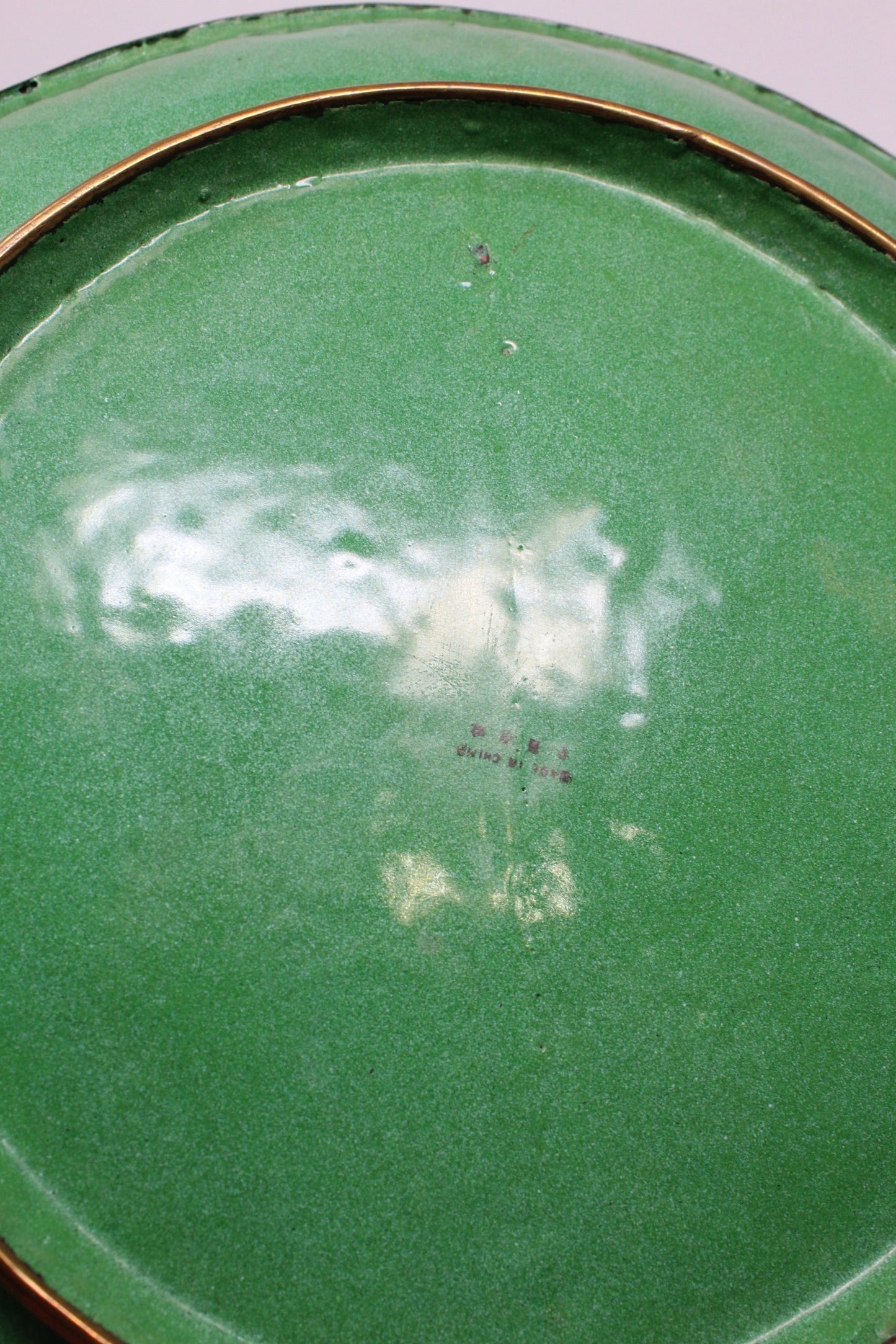 Decorative Platter, Famille Verte Enamel on Copper, Oriental 19th Century China, 14" RARE, SOLD