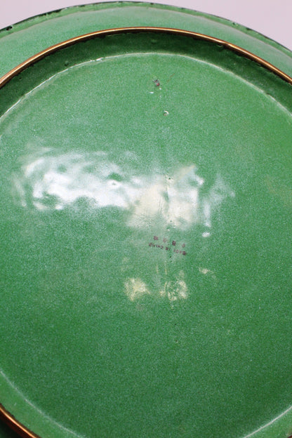 Decorative Platter, Famille Verte Enamel on Copper, Oriental 19th Century China, 14" RARE, SOLD