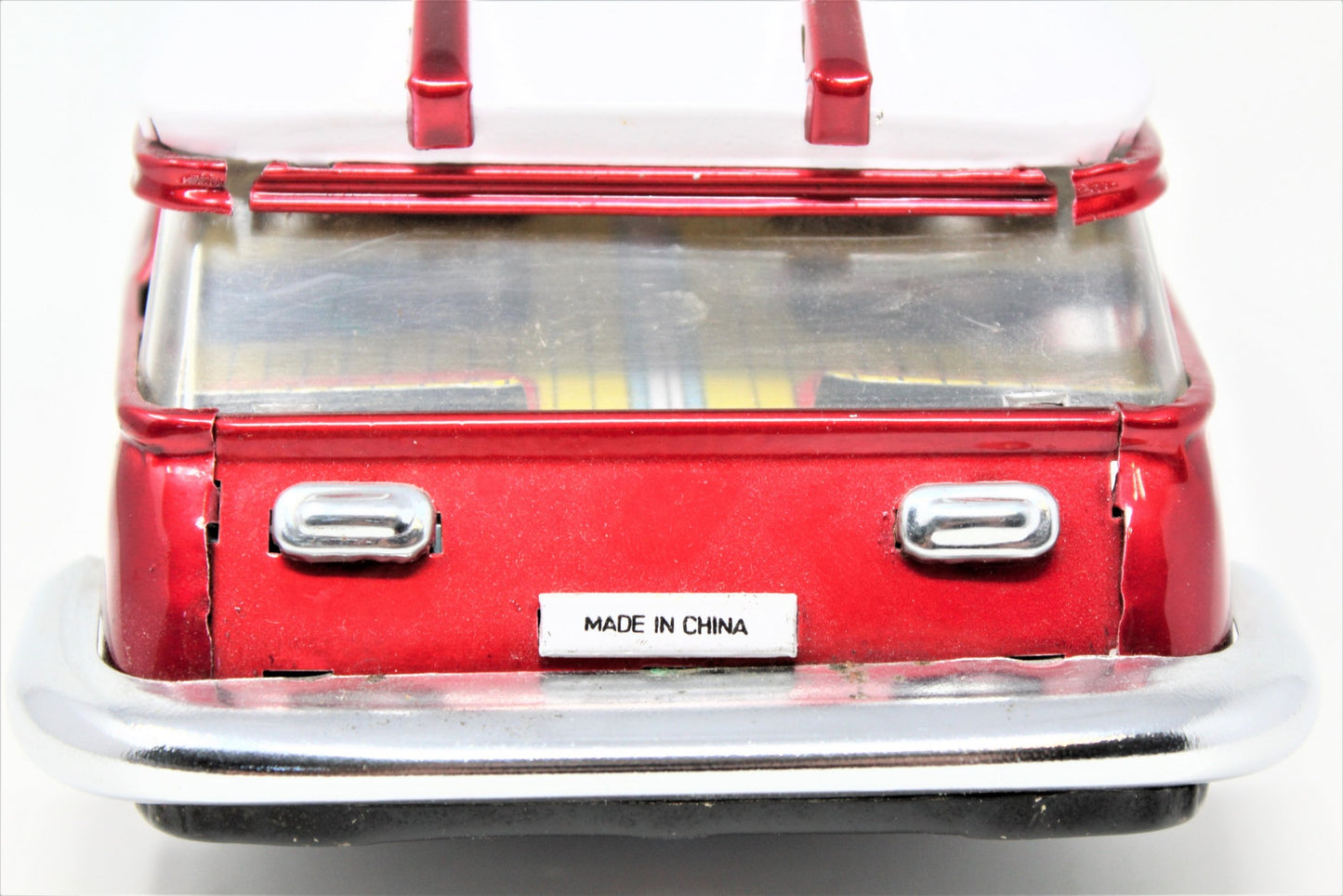 Bus, Metal Toy Bus, Tin Red Tour Bus, Original Box, Red China Bus ME083, Vintage