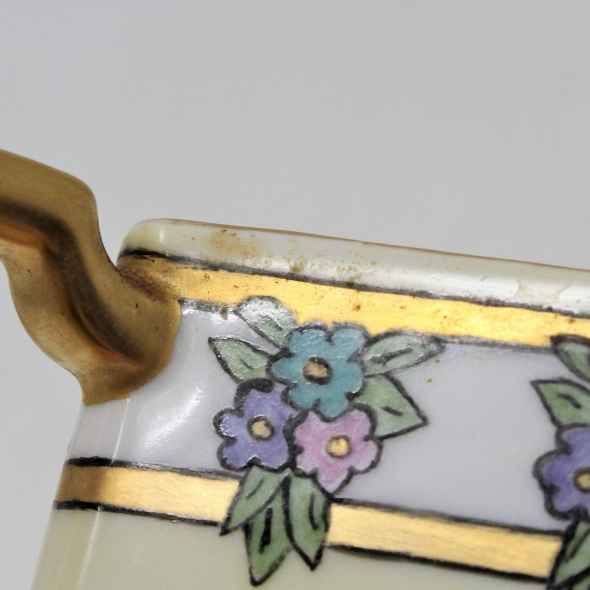 Sugar Bowl with Lid: Weimar, Hand Painted Floral, Art Deco, Signed, Germany, Antique 1920s - SOLD