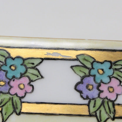 Sugar Bowl with Lid: Weimar, Hand Painted Floral, Art Deco, Signed, Germany, Antique 1920s - SOLD
