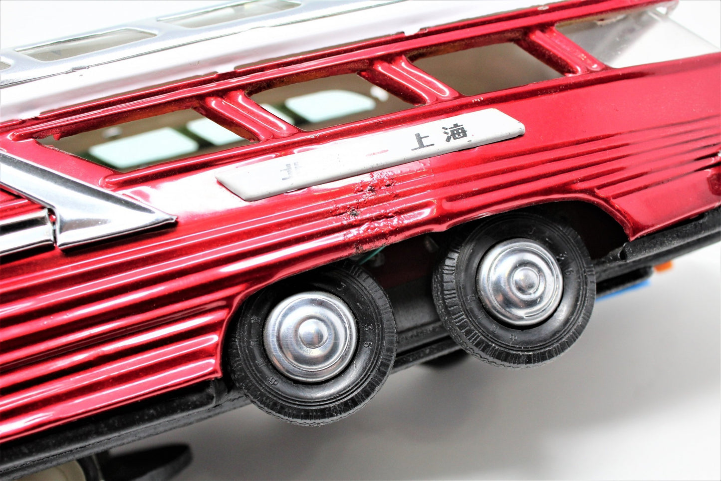 Bus, Metal Toy Bus, Tin Red Tour Bus, Original Box, Red China Bus ME083, Vintage