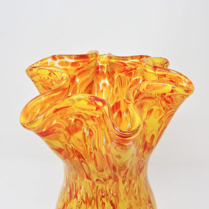 Vase, Murano Art Glass, Handkerchief Shape, Vintage 12", SOLD