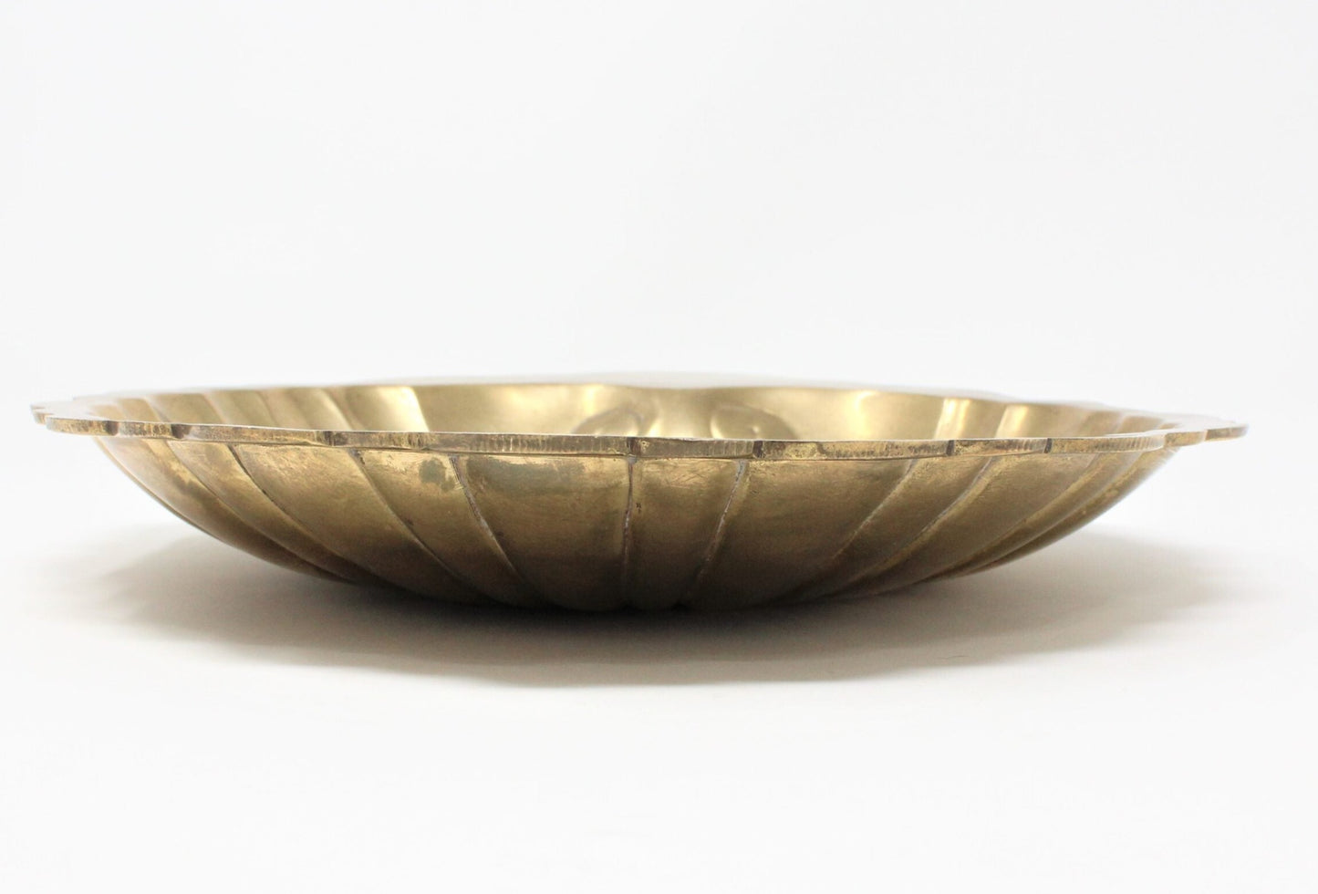 Bowl / Dish, Brass Shell, India, Vintage 10"