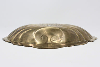 Bowl / Dish, Brass Shell, India, Vintage 10"