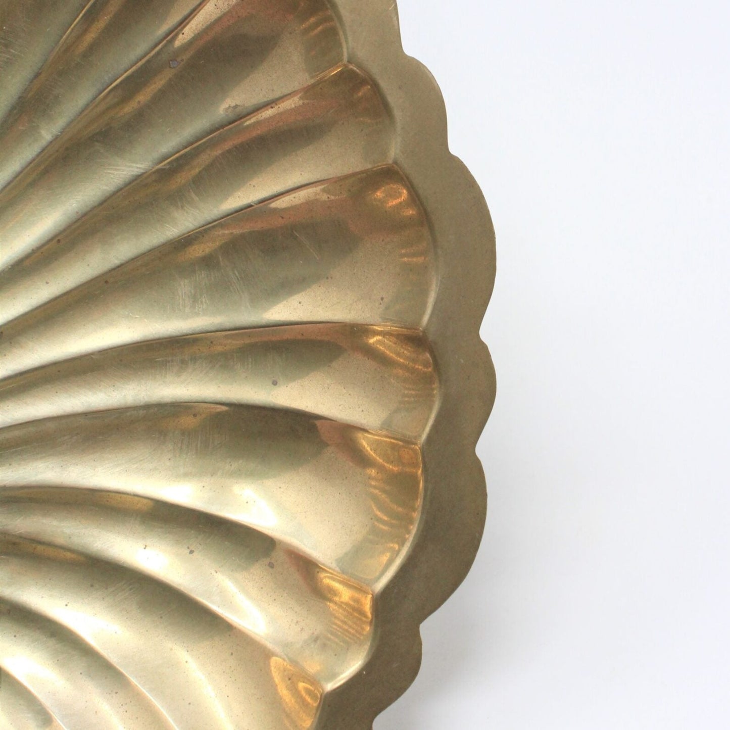 Bowl / Dish, Brass Shell, India, Vintage 10"