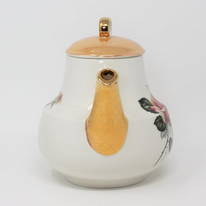 Teapot, Gibsons, Mayfair, Lusterware Roses, Staffordshire England, Vintage