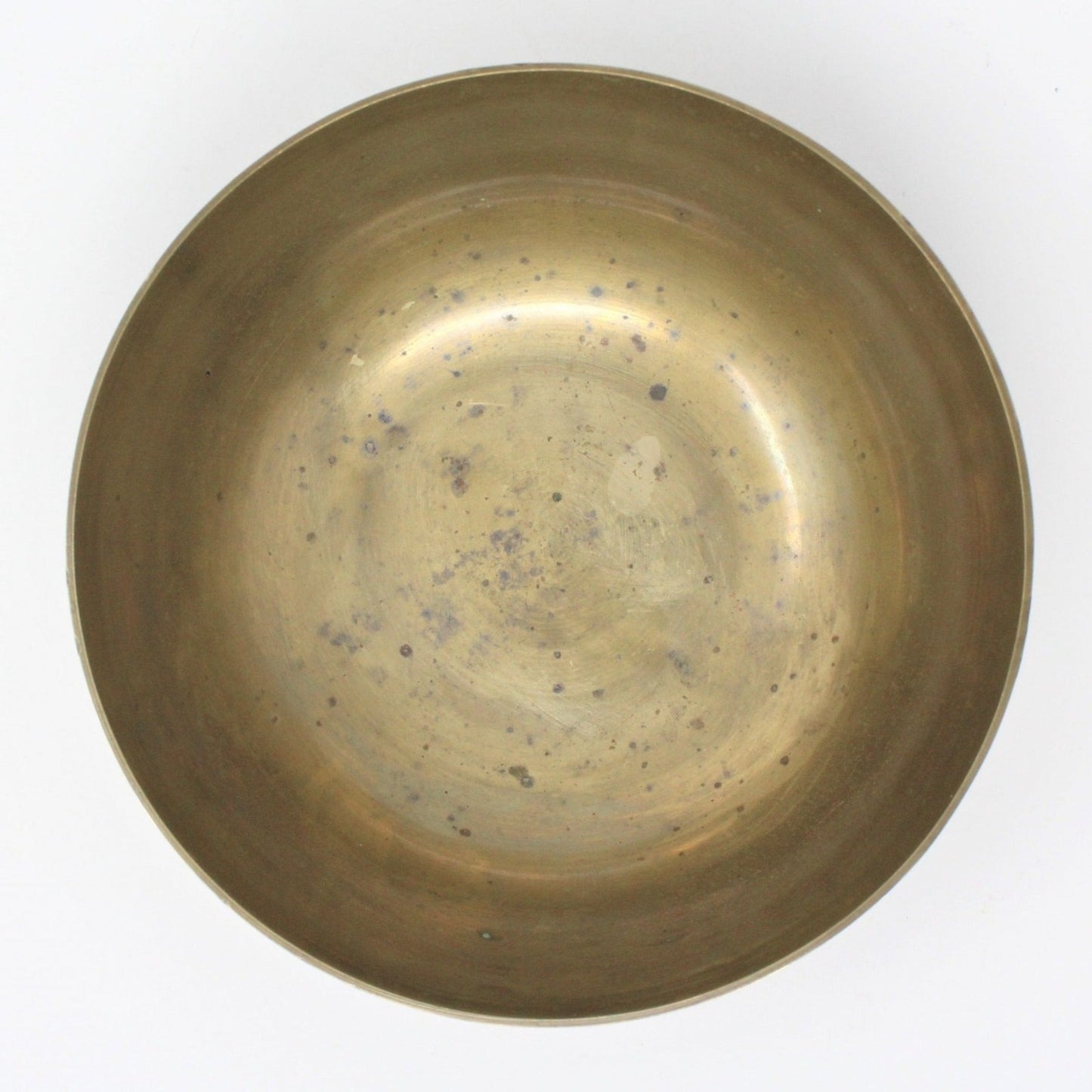 Bowl, Brass with Applied Peking Cabochon Stones, Vintage