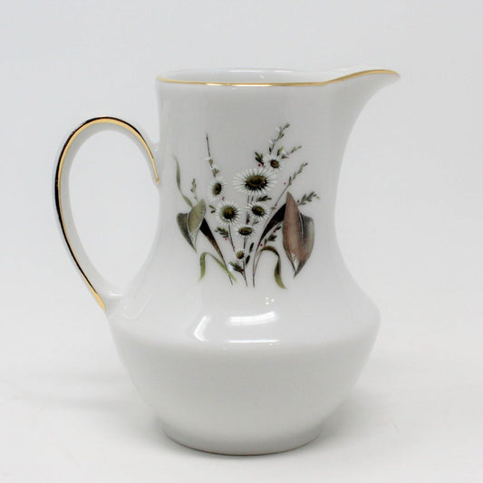 Creamer, Winterling Schwarzenbach Bavaria, Brown Daisy, Porcelain Germany