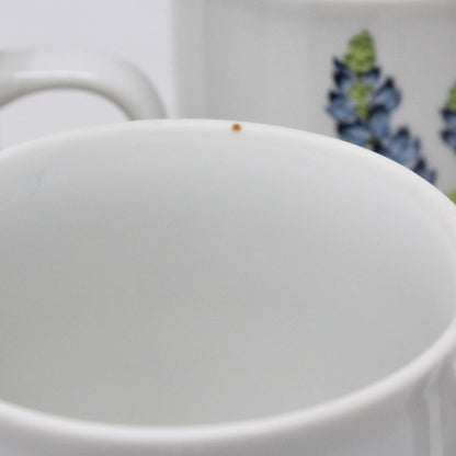 Mugs, House of Prill, Bluebonnet, Pedestal, Set of 5, Vintage