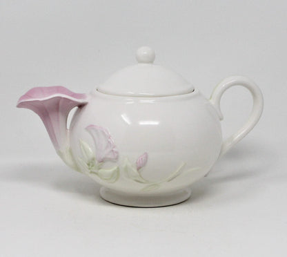 Teapot, Teleflora, Morning Glory,  Vintage