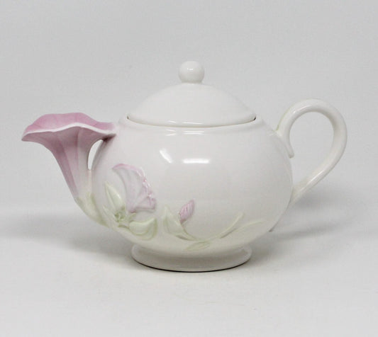 Teapot, Teleflora, Morning Glory,  Vintage