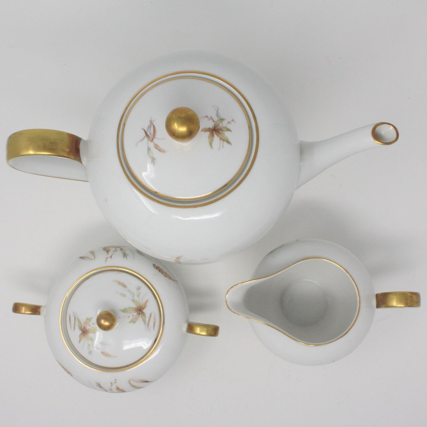 Coffee Set, Pot, Creamer & Sugar Bowl, Edelstein, Aurora, Bavaria Germany, Vintage, SOLD