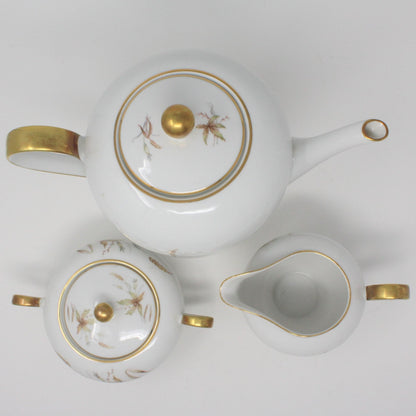 Coffee Set, Pot, Creamer & Sugar Bowl, Edelstein, Aurora, Bavaria Germany, Vintage, SOLD