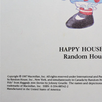 Children's Book, Raggedy Ann's Nighttime Rescue, Hardcover, Vintage 1987