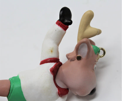 Ornament, Hallmark, Reindeer Champs, #6 Cupid, in Box, 1991