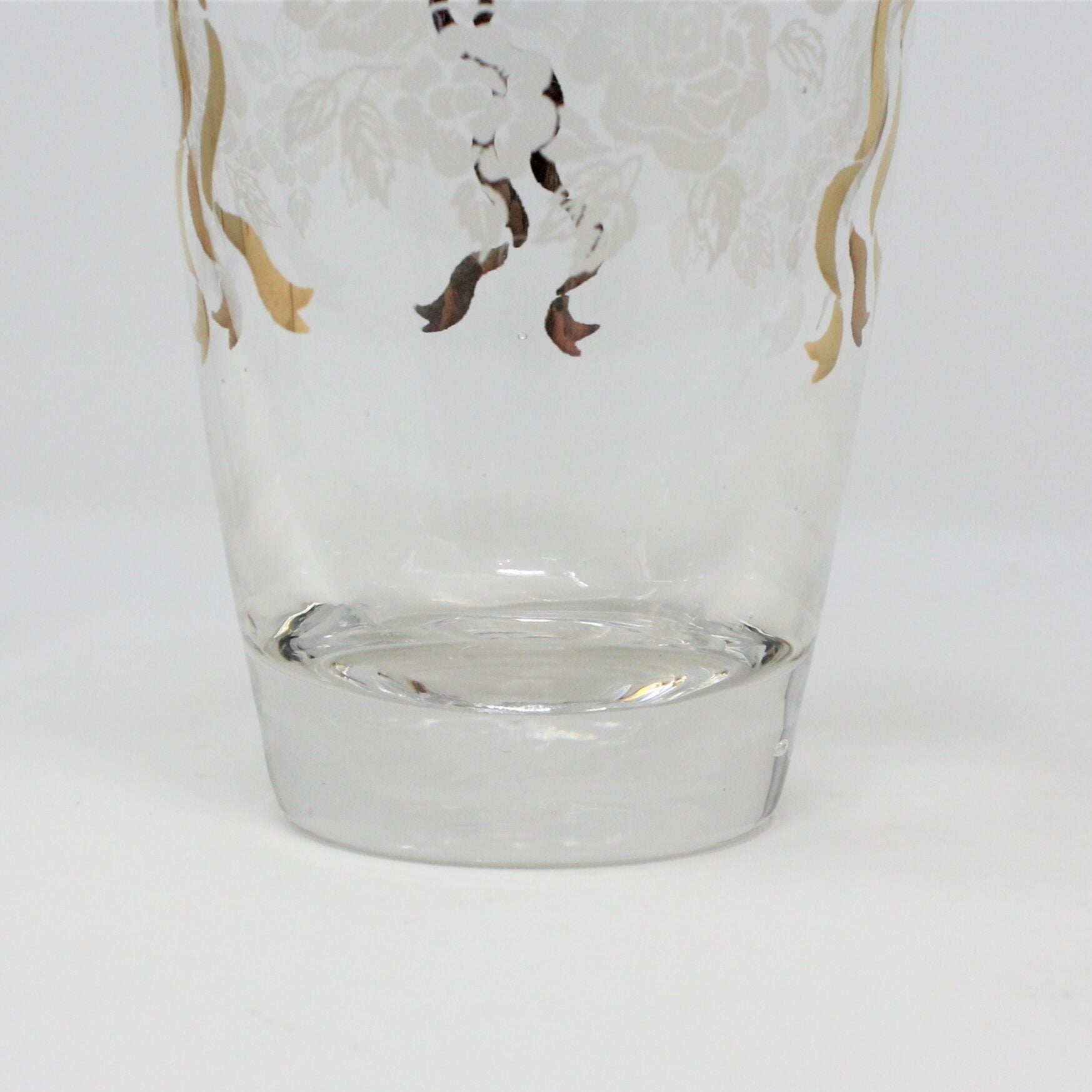 6 Vintage Cocktail Glasses with Gold and White Designs, Libbey