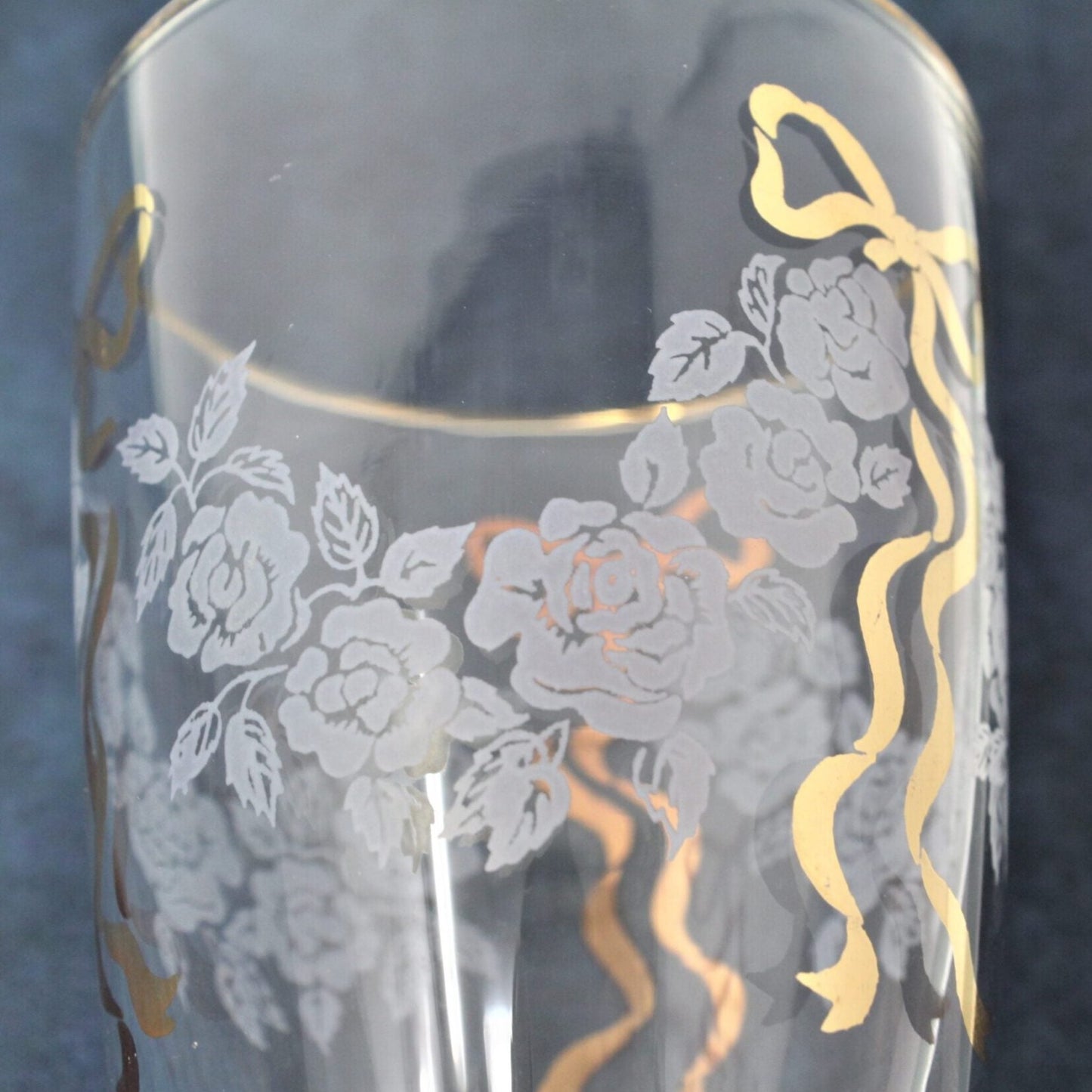 Glasses, Tumblers, Libbey, Rose Classic, Blown Glass, Set of 6, Vintage, SOLD