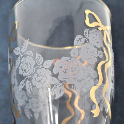 Glasses, Tumblers, Libbey, Rose Classic, Blown Glass, Set of 6, Vintage, SOLD