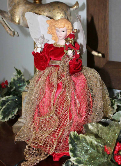Tree Topper, Christmas Angel, Fiber Optic, Vintage