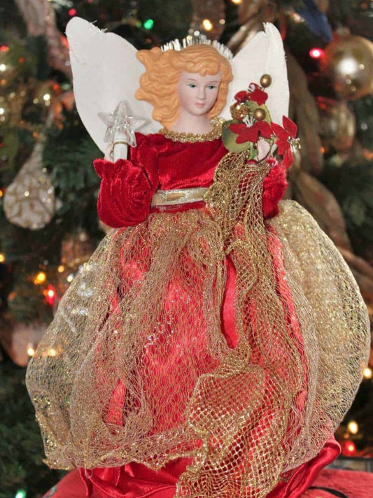 Tree Topper, Christmas Angel, Fiber Optic, Vintage