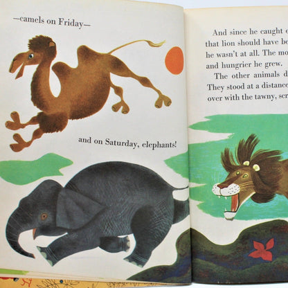 Children's Book, Little Golden Book, Tawny Scrawny Lion, Hardcover, Vintage 1952