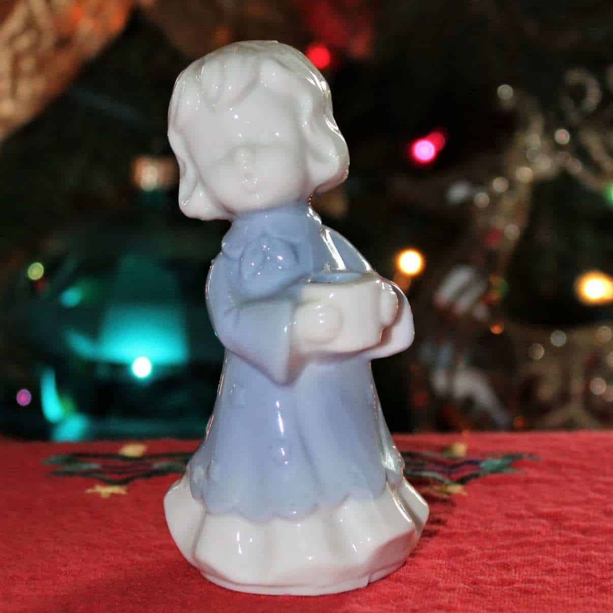 Candle Holder, Berman & Anderson Caroler Figurine, Porcelain, Vintage