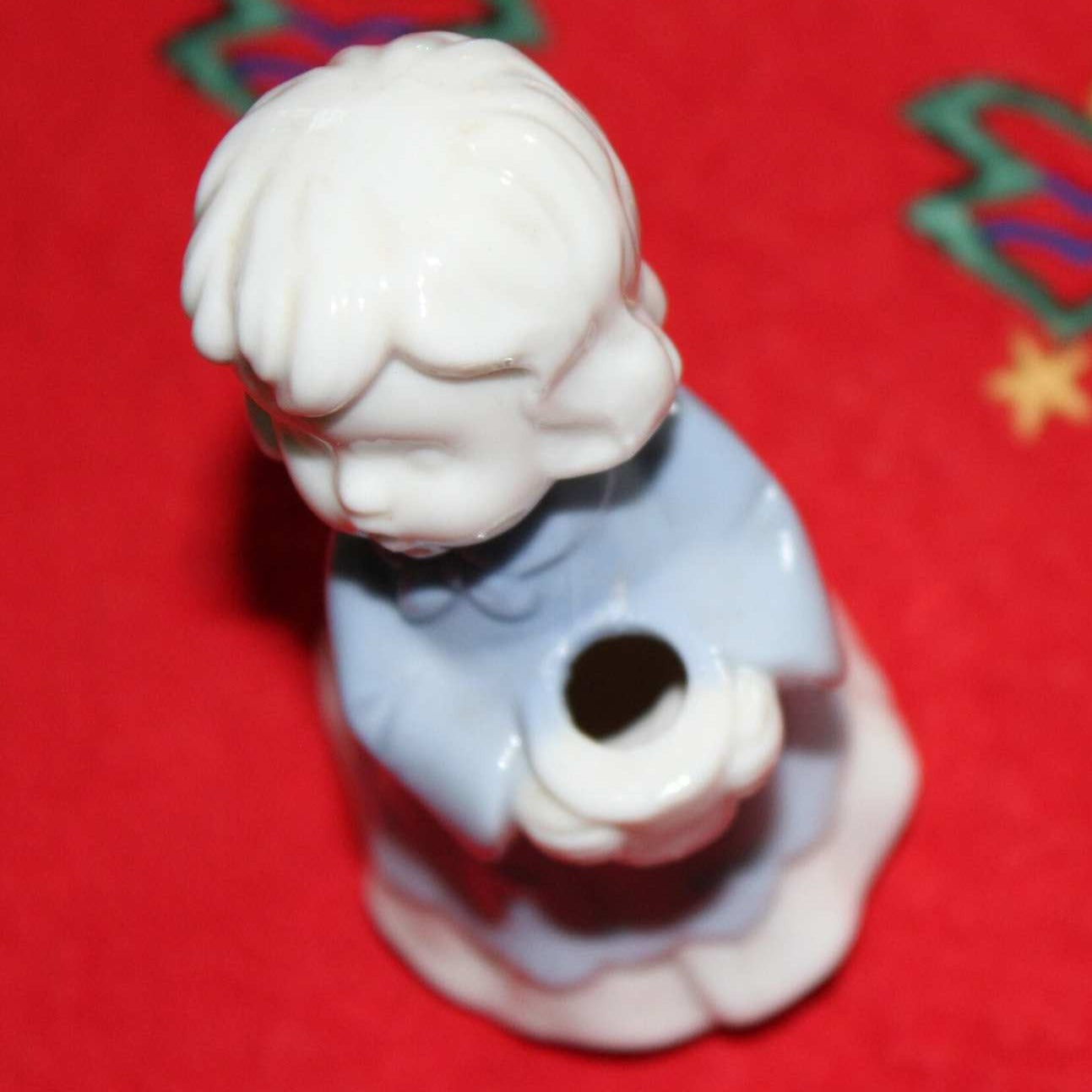 Candle Holder, Berman & Anderson Caroler Figurine, Porcelain, Vintage