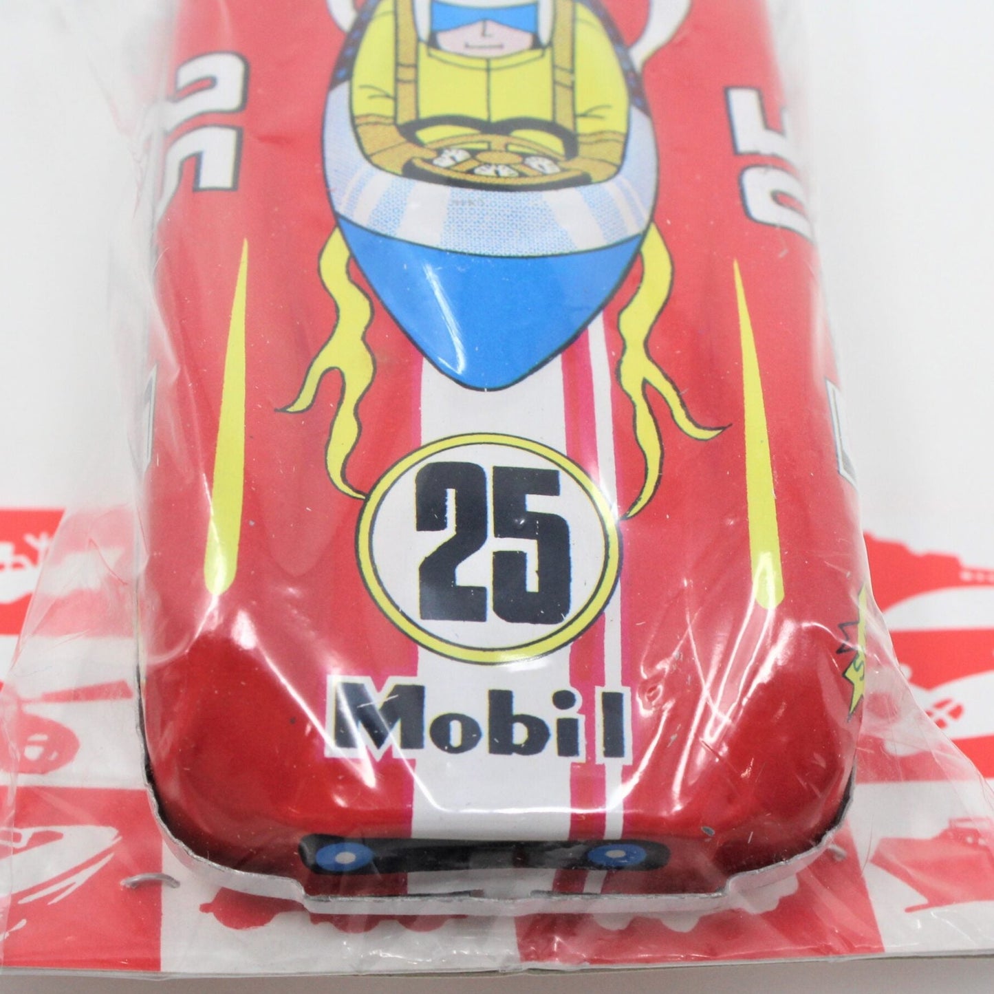 Car, Mobil Gas Race Car, Tin Litho, NOS, Vintage Japan