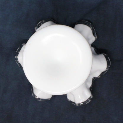 Vase, Fenton, Silver Crest Double Crimped Vase, 6" Vintage