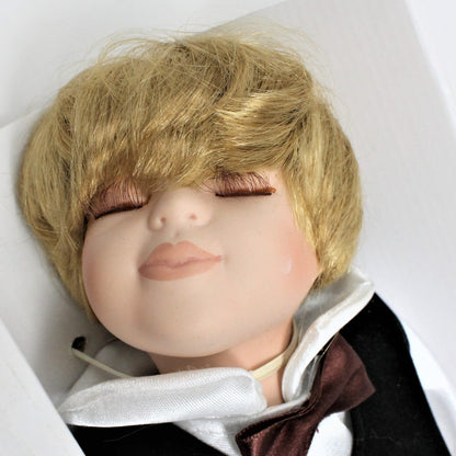 Dolls, Cathay Kissing Bride and Groom, Porcelain in Original Box, 14" Unused