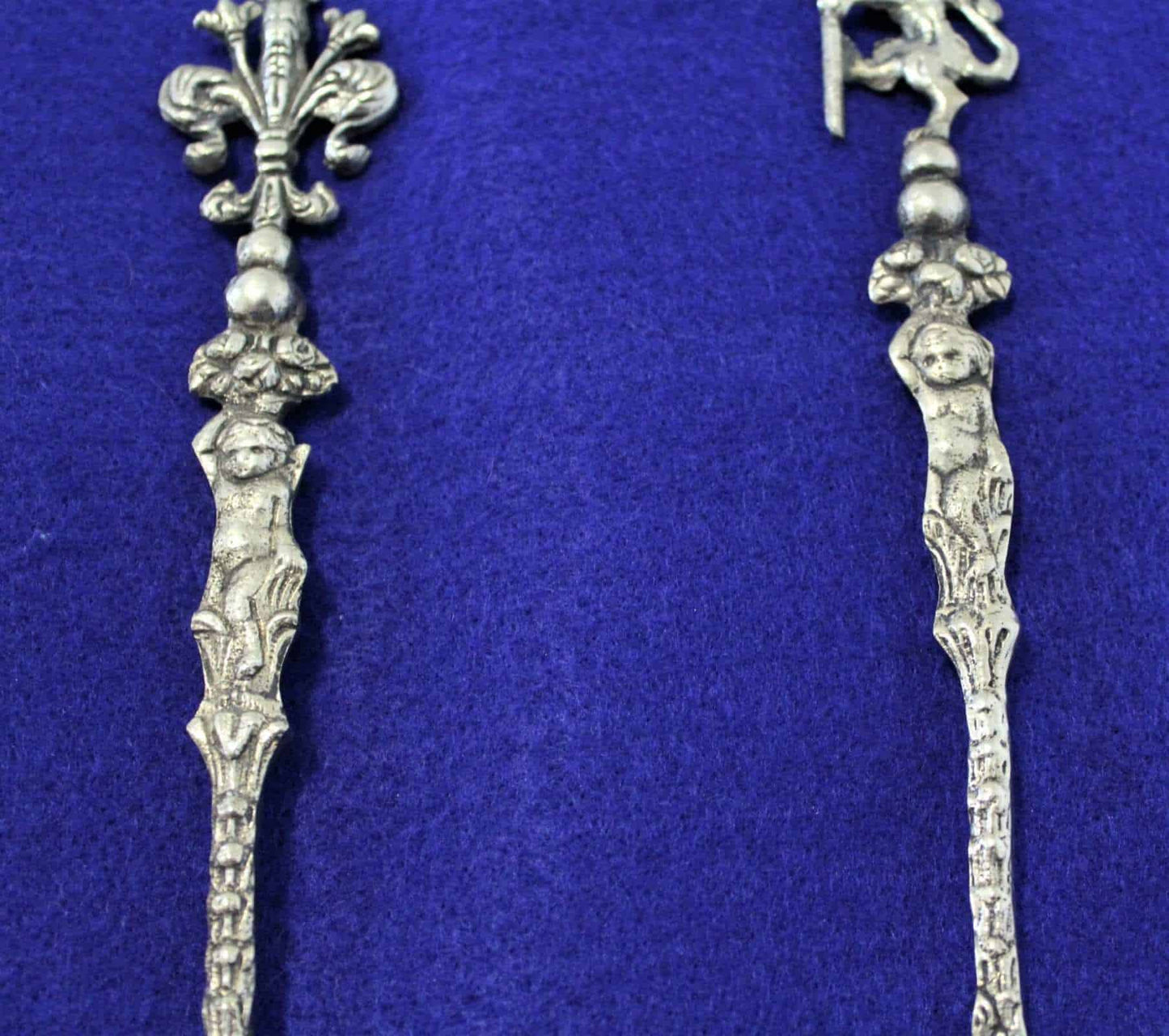 Salad Fork & Spoon Set, Ugo Bellini, Ornate Baroque Style, Vintage
