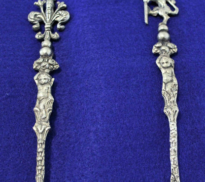 Salad Fork & Spoon Set, Ugo Bellini, Ornate Baroque Style, Vintage
