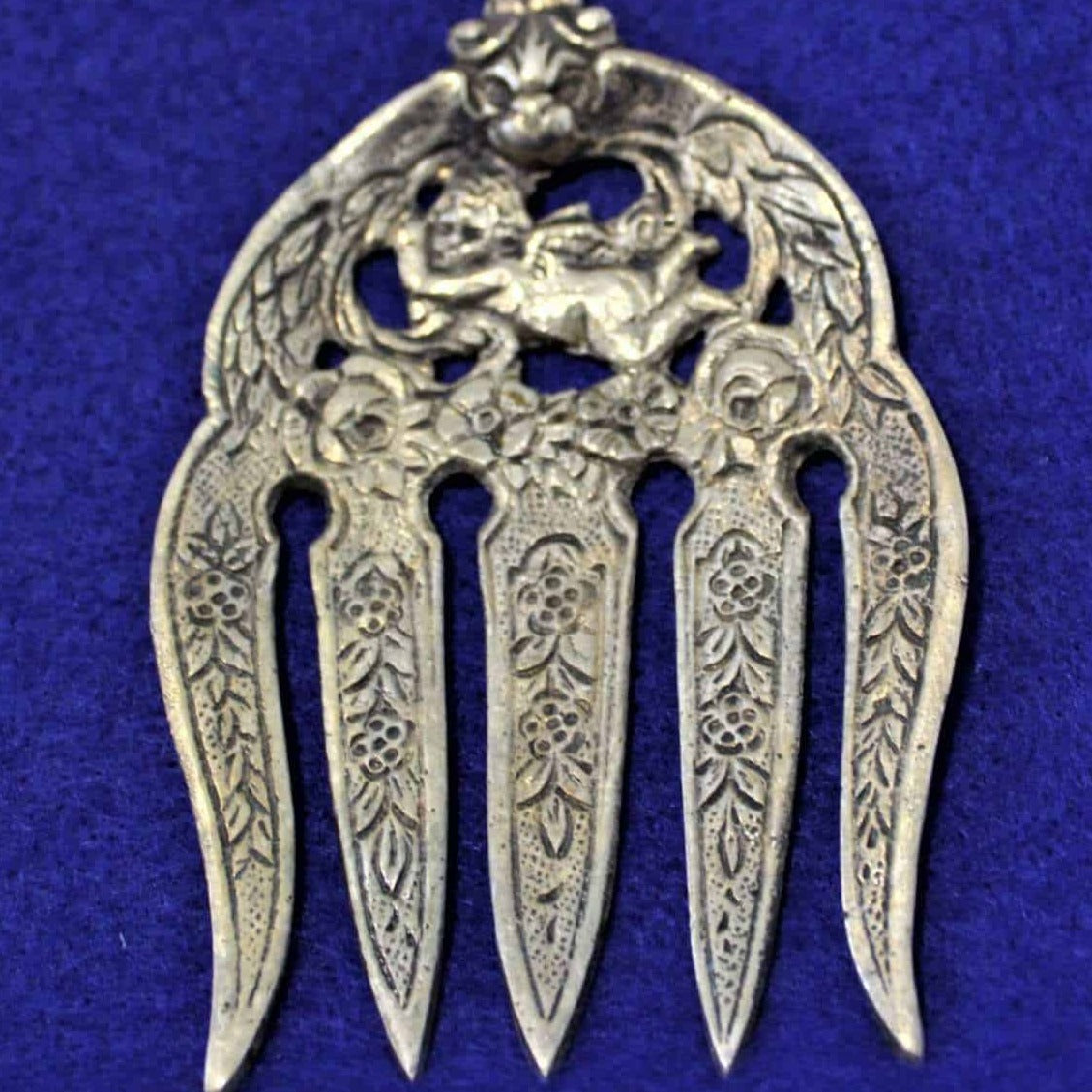 Salad Fork & Spoon Set, Ugo Bellini, Ornate Baroque Style, Vintage
