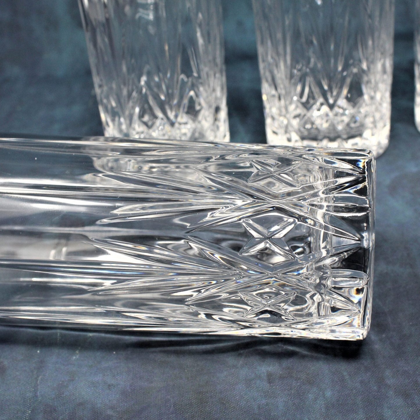 Glasses, Cocktail / Highball, Oneida, Capri Lucia Crystal, Italy, Set of 4