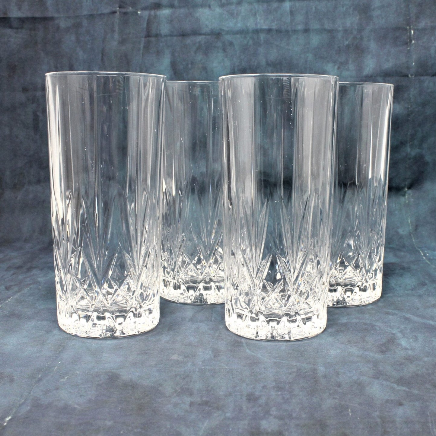 Glasses, Cocktail / Highball, Oneida, Capri Lucia Crystal, Italy, Set of 4