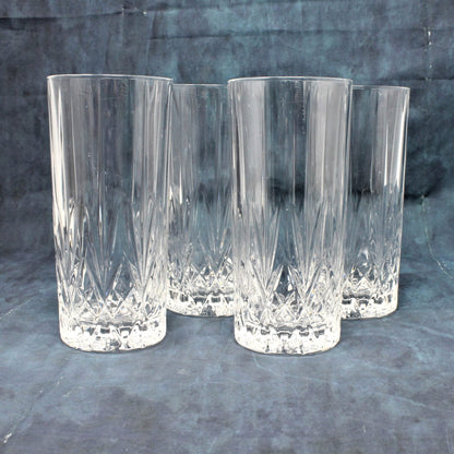 Glasses, Cocktail / Highball, Oneida, Capri Lucia Crystal, Italy, Set of 4