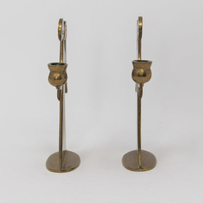 Candle Holders, Brass Angels, Set of 2, Hong Kong, Vintage