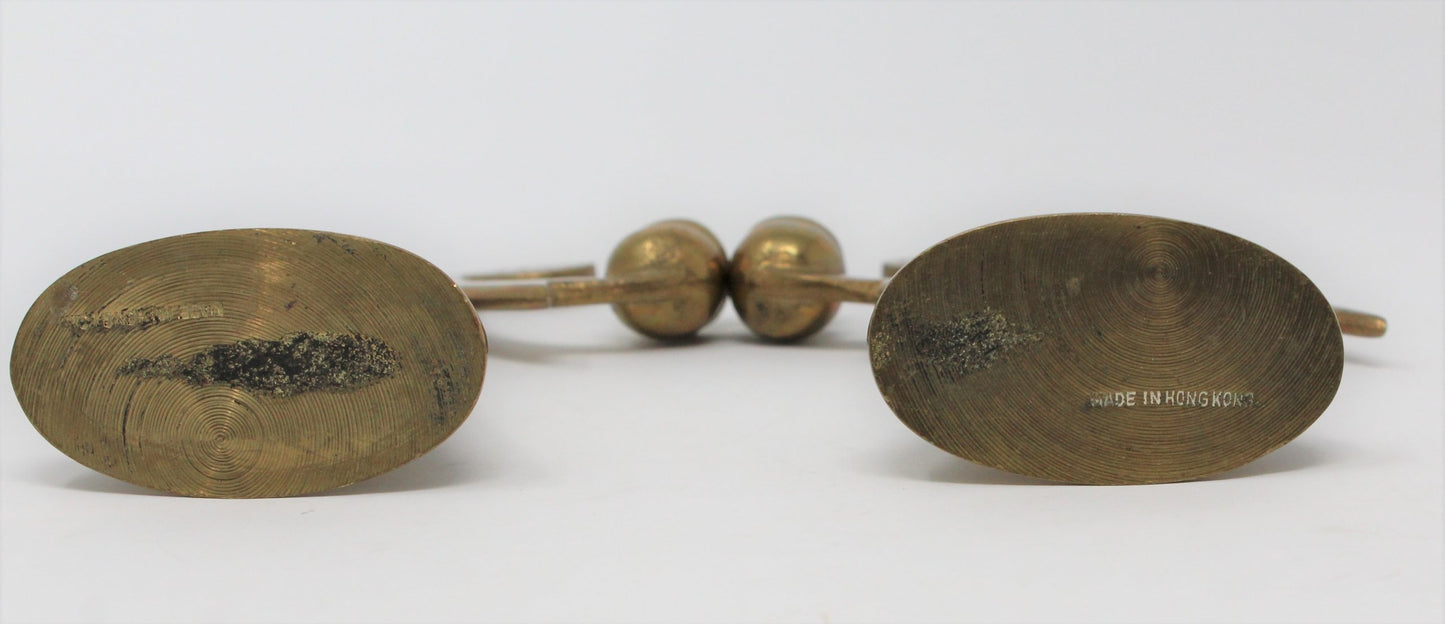 Candle Holders, Brass Angels, Set of 2, Hong Kong, Vintage