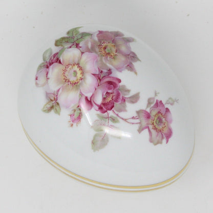 Trinket Box, Egg, Gerold Porzellan, Wild Roses, Vintage