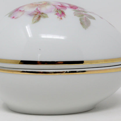 Trinket Box, Egg, Gerold Porzellan, Wild Roses, Vintage