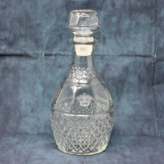 Decanter with Stopper, Crown Royal Canadian Whiskey Bottle, Vintage 1970's
