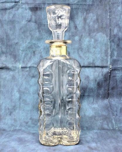 Decanter with Stopper, Ezra Brooks Bourbon Whiskey Bottle, Vintage 1960's