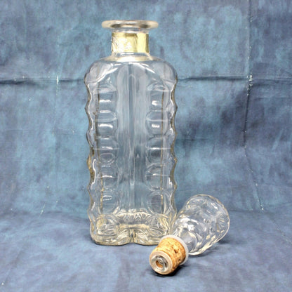 Decanter with Stopper, Ezra Brooks Bourbon Whiskey Bottle, Vintage 1960's